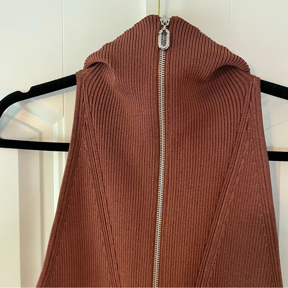 Et Ochs Women's Emily Rib Zip Polo Tank Top Shirt Size Large - Picture 9 of 13